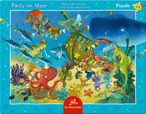 Frame puzzle - Party in the sea, 24 pieces