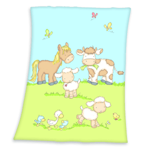 HERDING Manta Fynn para niños animales de granja 75 x 100 cm