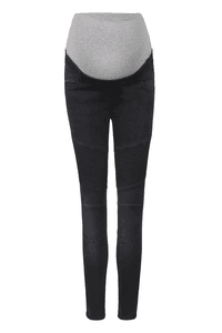 Jeans med midjeband, mörkgrå