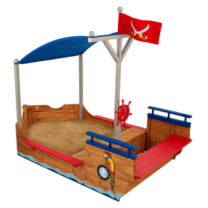 Bac à sable enfant bateau pirate bois 00128