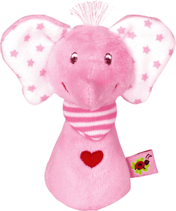 Skallra elefant - Rosa - Babylycka