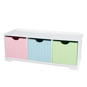 Coffre de rangement Nantucket, bois pastel 14565