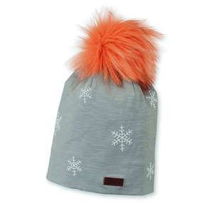 Girls Slouch-Beanie rauchgrau