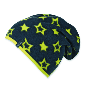 Girls Slouch-Beanie Sterne Microfleece marine