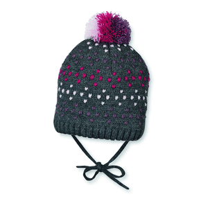 Girls Strickmütze anthrazit