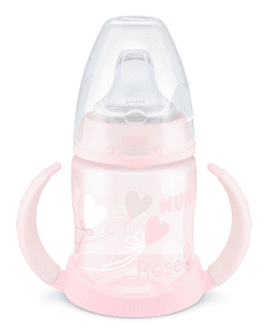 Babyfles Baby rosa First Choice+ 150 ml, vanaf 6 maanden, Motief: Hartjes-ballon