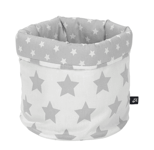Mandje rond Stars silver