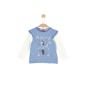 Girl s shirt met lange mouwen medium blauw