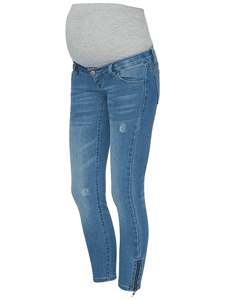 mama licious Zwangerschapsbroek 7/8 MLRIGA Lichtblauw Denim