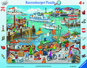 Rahmenpuzzle - Ein Tag am Hafen 24 Teile