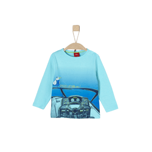 Boys Shirt met lange mouwen turquoise