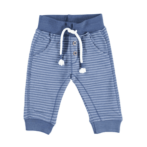 jogging pantalones rayas azul