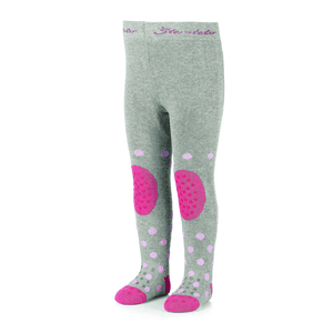 Girls Krabbelstrumpfhose Schmetterling silber melange