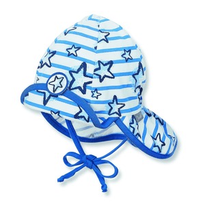 Bouclier Cap Flapper Jersey Jersey Étoiles bleu cristal