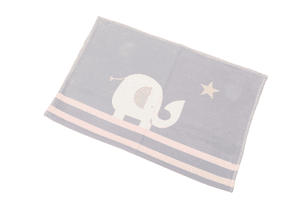 Babydecke Elefant grau 75 x 100 cm