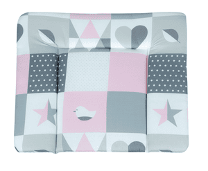 Cambiador soft Happy Patchwork rosa 85 x 75 cm