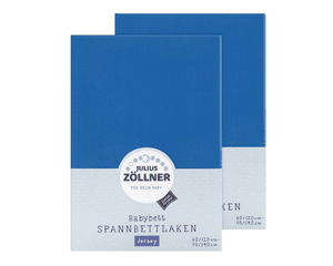 Spannbetttuch Doppelpack Jersey royalblau