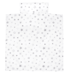 Ropa de cama 80 x 80 cm, Estrellas gris plata exclusivo