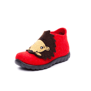 Slipper Happy Hedgehog rood (medium)