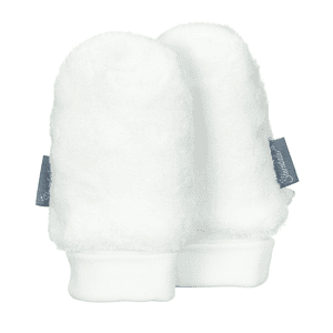 Mitaines enfant duvet peluche écru