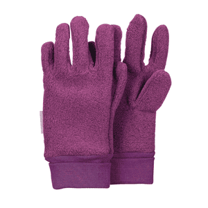 Girls Finger Glove Microfleece blomme