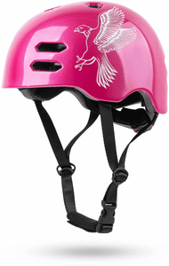 casco de bicicleta talla S 53-55 cm, rosa/blanco