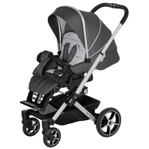 Kinderwagen Vip GTS Grey Spot (633) frame zilver