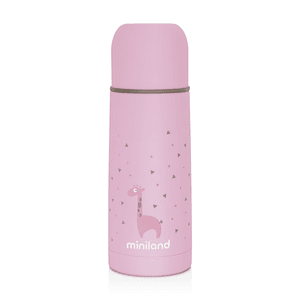 Thermos silky food girafe inox rose 350 ml