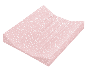 Matelas à langer 2 bordures tiny squares rose 50x65 cm