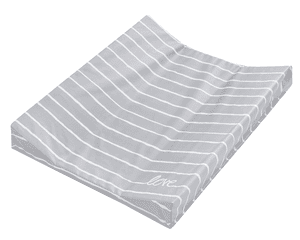 Matelas à langer 2 bordures rayures gris 50x65 cm