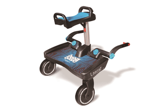 Buggy Board Maxi + zwart met zitje, blauw