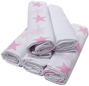 HÜTTE &   CO-gasbind tørker 5-pack stjerner rosa