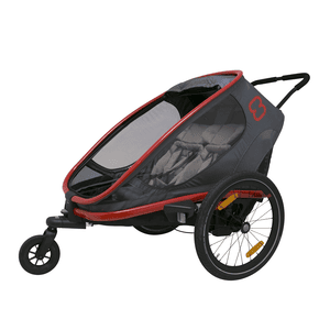 Remorque vélo enfant Outback gris/rouge