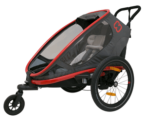 Fietskar Outback One rood-grijs-zwart