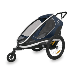 Remorque de vélo enfant Outback One bleu, extension dossier