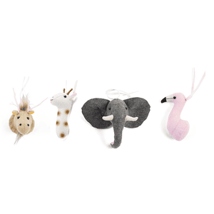 Gymtoys Vilten dierenhoofden 4 stuks