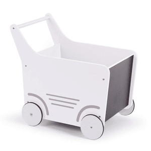 Chariot enfant bois blanc