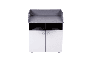 Polini Kids Commode à langer Simple 1270 bois blanc/gris