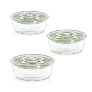 set 3 natureRonde 3-delige set 3-delige set ronde glazen container groe