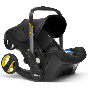 Babyschale Nitro Black / schwarz mit voll integriertem Fahrgestell, 2 in 1