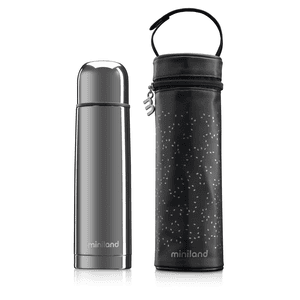 Thermos deluxe et poche isotherme argenté 500 ml