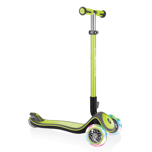 Monopattino ELITE Deluxe Lights con ruote luminose, verde lime