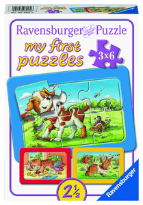 My first Puzzle - Rahmenpuzzle Meine Tierkinder, 3x6 Teile