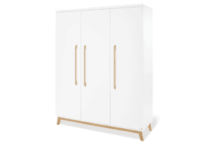 Armoire enfant 3 portes Riva bois blanc