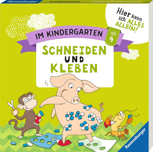 Im Kindergarten: Schneiden und Kleben