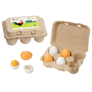 Juego de huevos de madera