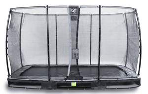 EXIT Elegant inground trampoline 214x366cm met Economy veiligheidsnet - zwart