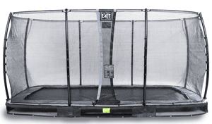 EXIT Elegant inground trampoline 244x427cm met Economy veiligheidsnet - zwart