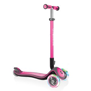 Scooter ELITE DELUXE LIGHTS mit Leuchtrollen, pink