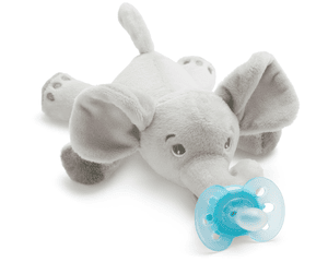 Philips  Ciuccio Ultra Soft SCF348/13 con peluche Elefante